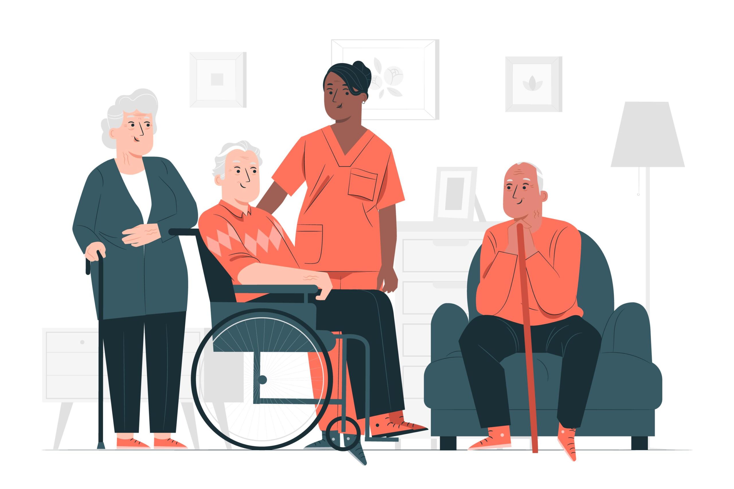 Illustration maison de retraite